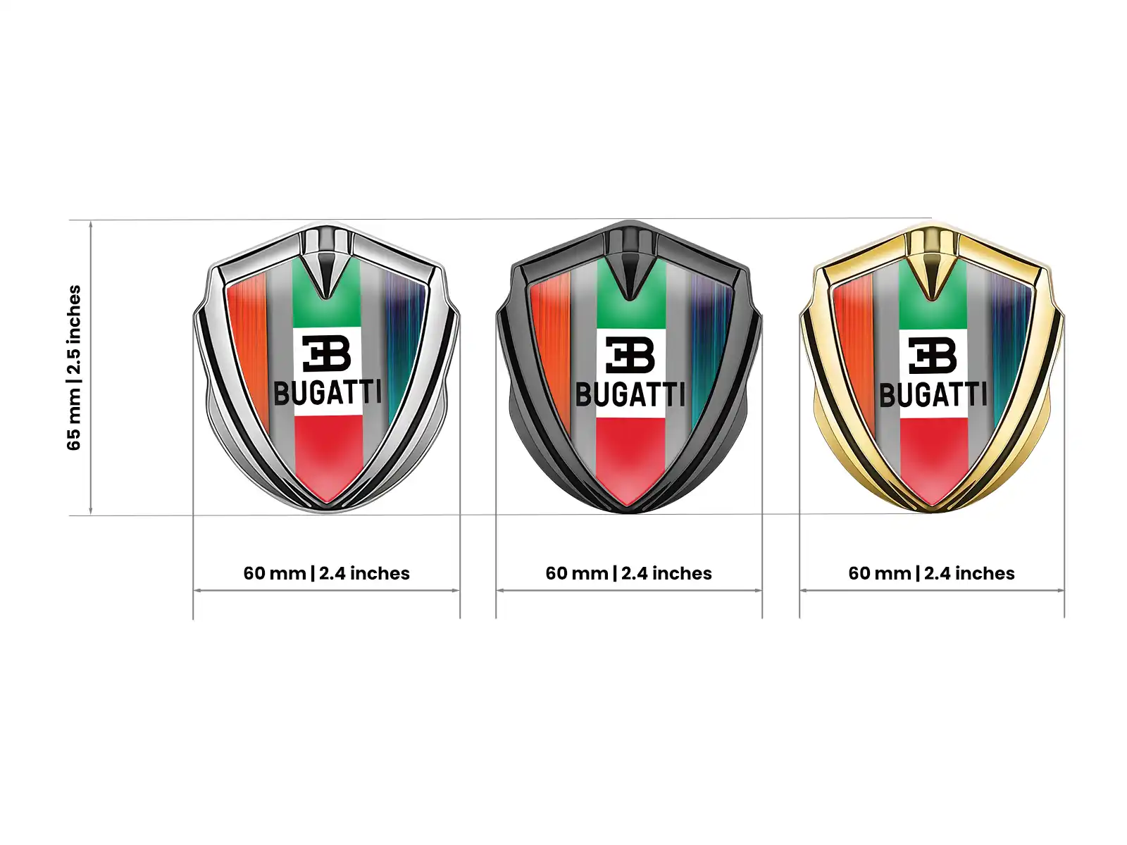 Bugatti Badge Marca Auto Disegno Max Robusto Metallo